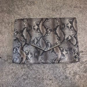 Snakeskin clutch bag